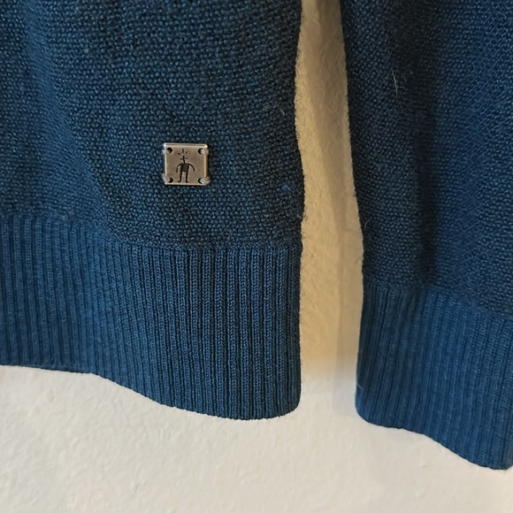 Smartwool sz M blue merino long sleeve Men's Sweater great pre owned condition - Picture 2 of 6